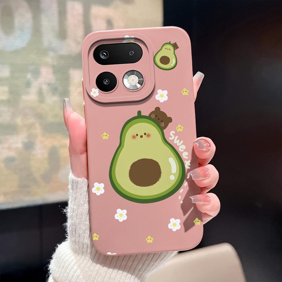 Case For OPPO Realme 16 Pro 16 Pro Plus Cute Kitten Avocado Full Protection Shell For Realme 16 Pro+ Liquid Silicone Back Cover