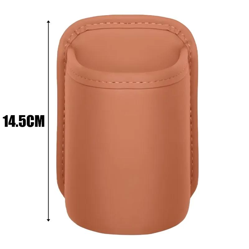 Leather Car Cup Holder Car Trash Can Door Side Seat Back Storage Bag Multifunctional Vehicle Umbrella Storage Box Organizer