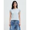 Anggae Basic Fine Knit T-Shirt Blue