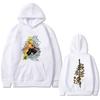 Anime Demon Slayer Agatsuma Zenitsu Double Sided Print Hoodie Men Women Cartoon Fashion Oversized Hoodies Vintage