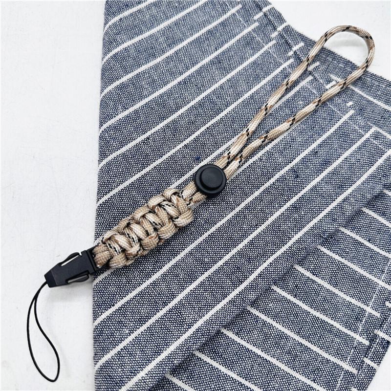 Handy-Seil Paracord Schlüsselanhänger Militärisches geflochtenes Nylon-Lanyard Kunststoffschnalle Hochfeste Fallschirmschnur Karabiner Handgefertigtes Geschenk