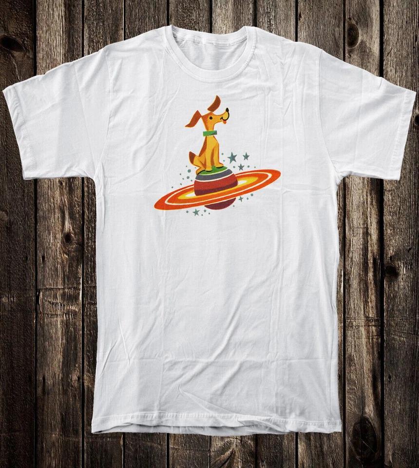 

Retro Novelty Tee T Shirt Vintage Mid Century Art Atomic Dog Flying Saucer #5 XL