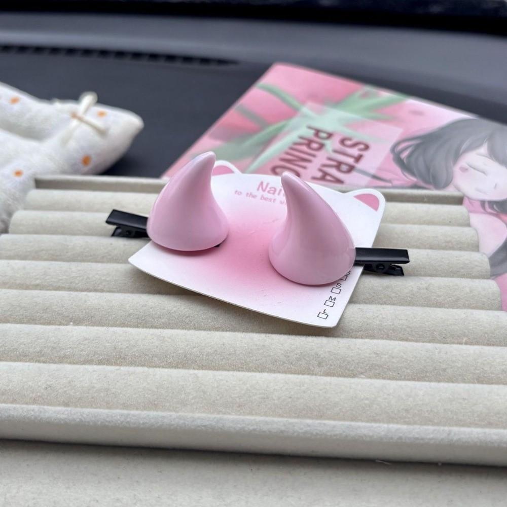2Pcs Solid Color Devil Horn Hair Clips OX Horn Shape Duckbill Hair Clips New Hair Barrettes Women