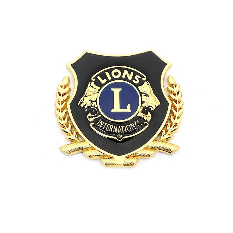 

3D Metal Lions Logo Badge Sticker Lions L Clubs International Logo Car Rear Trunk Side Fender Emblem Decal for Motorcycle Cars large 1