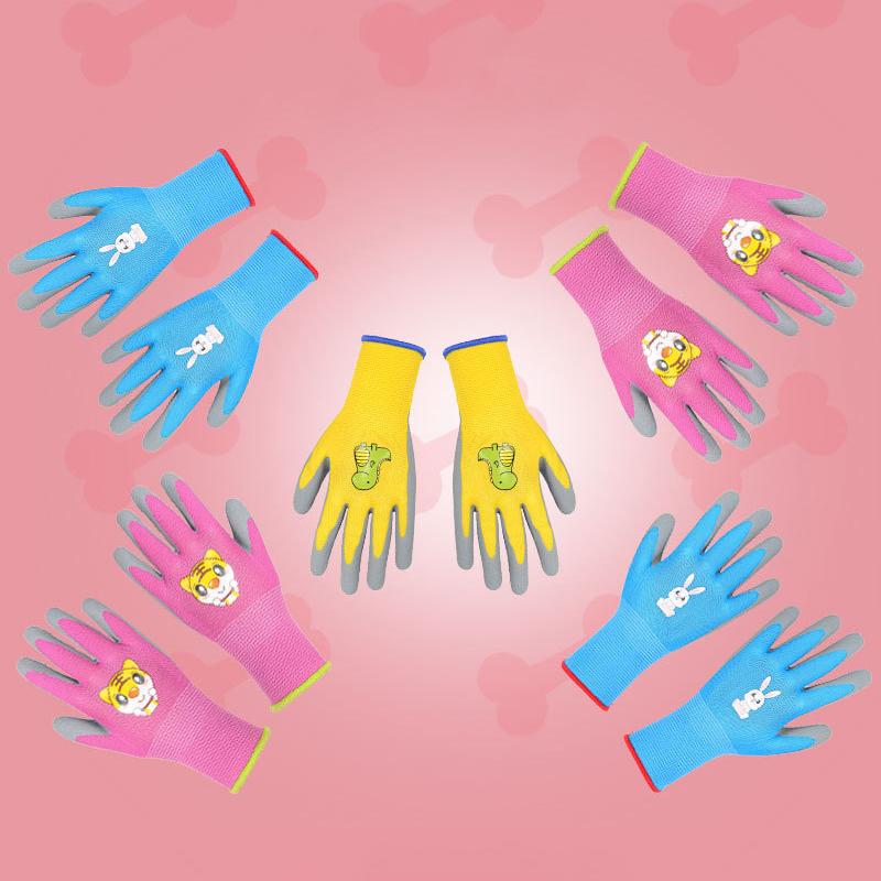 Gardening Gloves Kids Durable Waterproof Garden Work Gloves Non-Slip Children Safety Yard Work Gloves Portable Garden Supplies