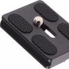 Aluminum Alloy Quick Release Plate for Arca Standard 50mm Tripods Ballhead Featuring AntiSlip Rubber Pad 1/4 Screw
