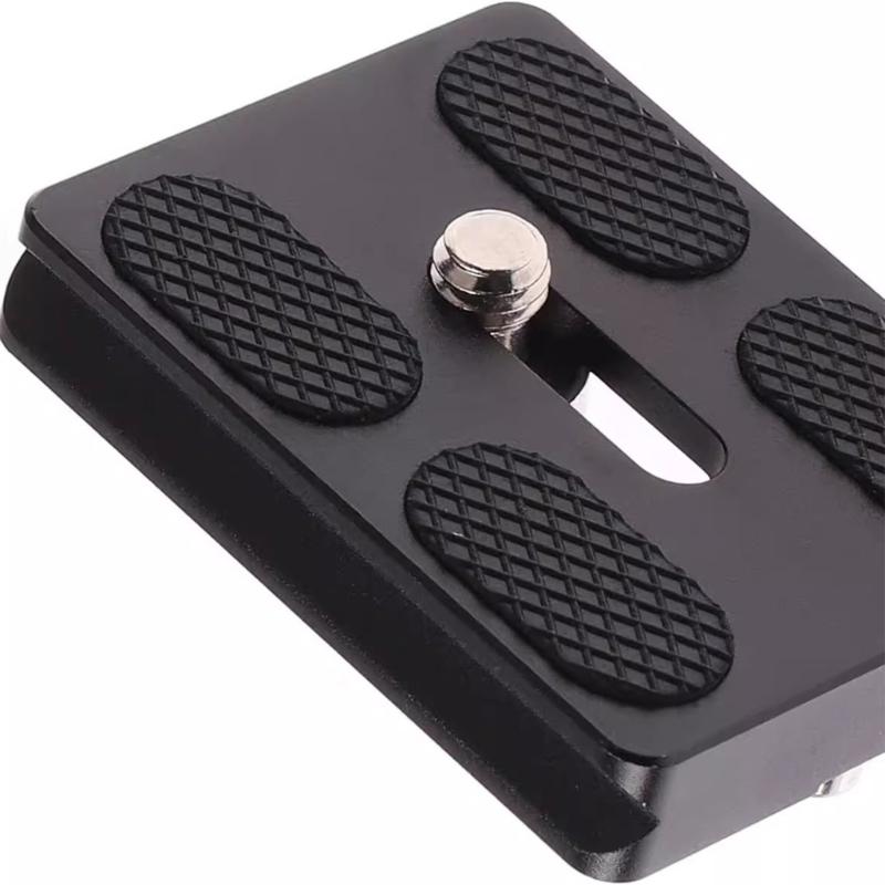Aluminum Alloy Quick Release Plate for Arca Standard 50mm Tripods Ballhead Featuring AntiSlip Rubber Pad 1/4 Screw