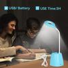 Canmeijia LED Schreibtisch Tisch Lampe USB Stufenlose Dimmen Wiederaufladbare Faltbare Student Lesen Licht Telefon Halter Lampe USB Nacht Lampe