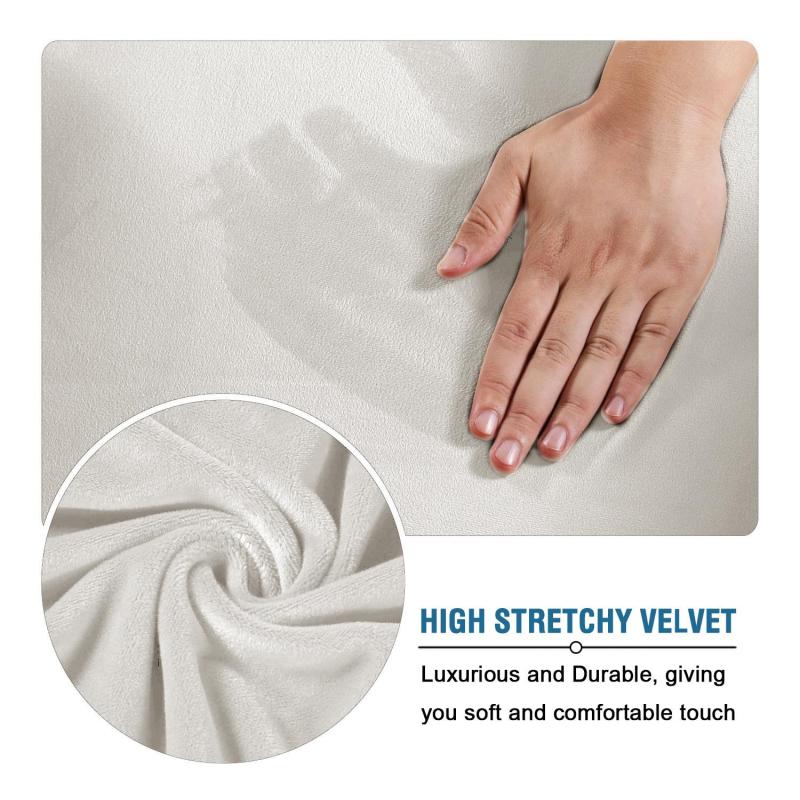 Velvet Square Low Stool Cover Protector Strečový all-inclusive obal na třmen