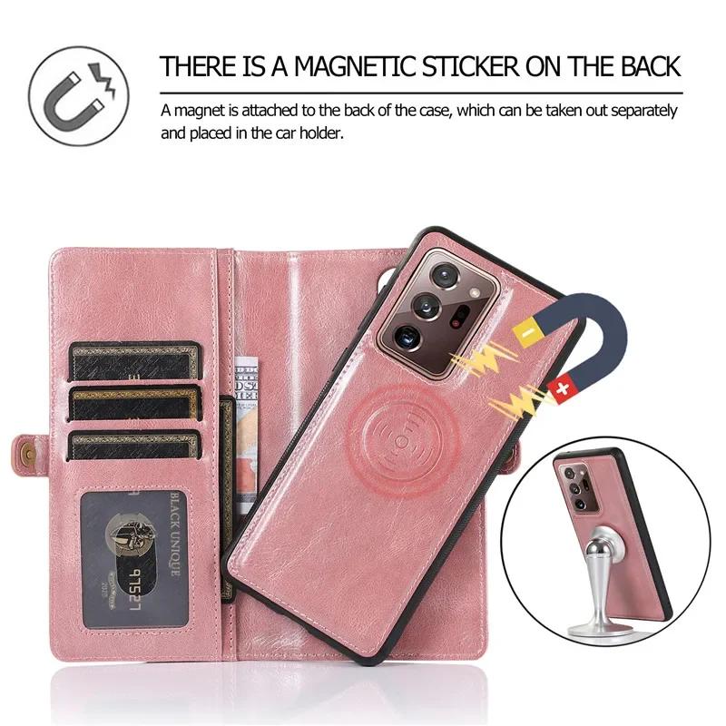Magnetische Leder Geldbörse Karten Handy Hülle Für Samsung Galaxy A54 A14 A73 A53 A33 A13 A72 A52s A32 S25 Ultra S24 Plus Note 20 Abdeckung