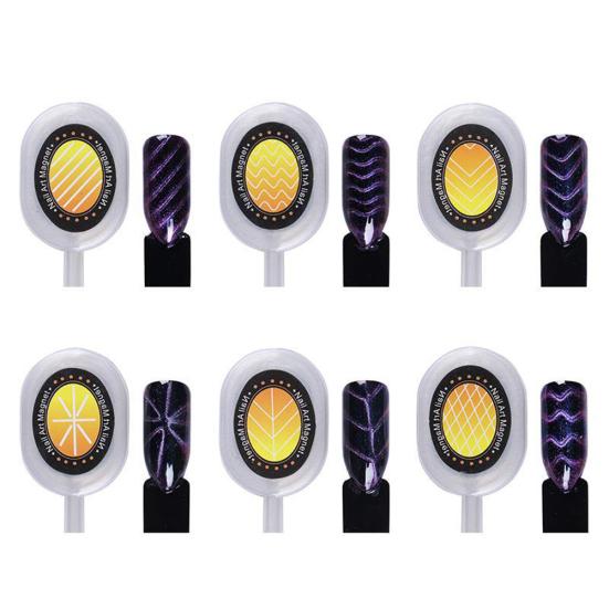 Stripe Wave Leaf Magnet Board DIY UV Cat Eye Nail Gel Polish Manicure Art Tool