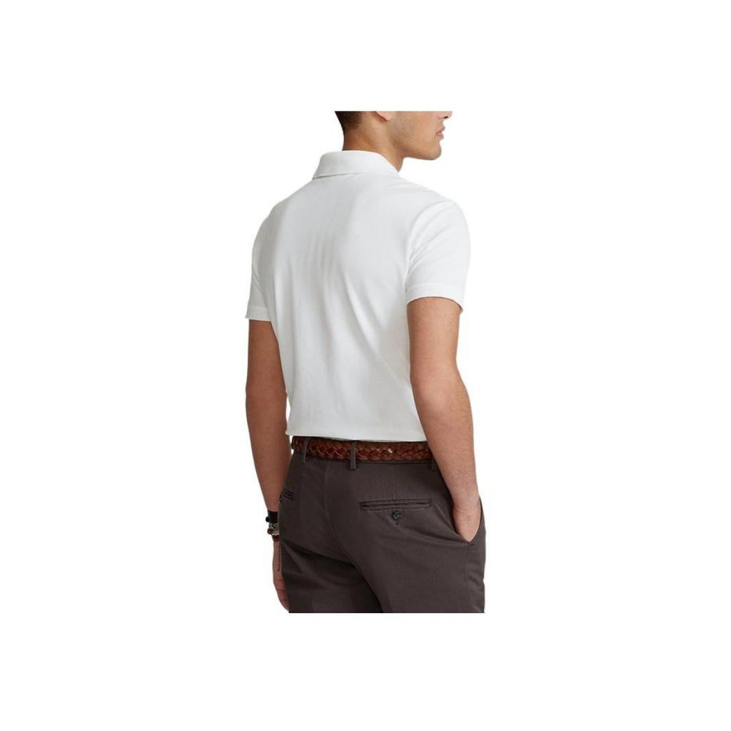 Polo Ralph Lauren Solid Slim Fit Stretch Short Sleeve Polo Shirt Men tops White MNPOKNI1N820211-100