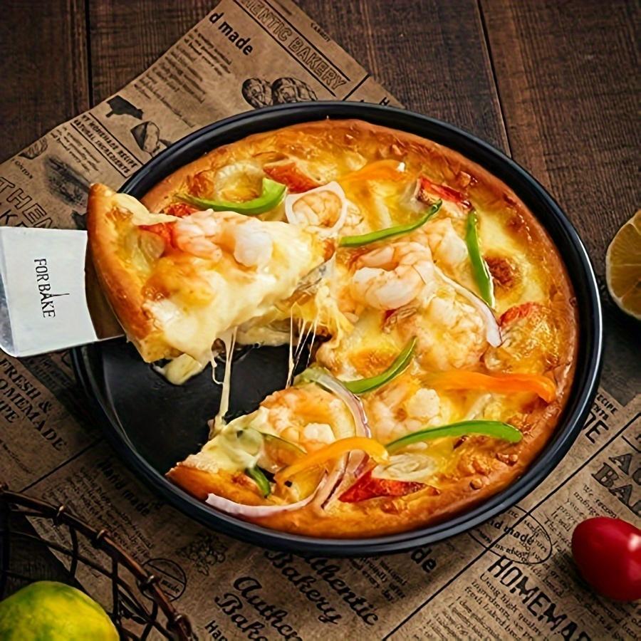 6/8/9/10in Deep Dish Pizza Pan with Pizza Cutter, Stainless Steel Black Nonstick Baking Sheet, Pie Pan, Baking Pan JXB