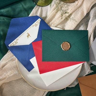 Retro Love Letter Set: Chinese Style Charcoal Textured Paper & Kraft Envelopes with Sealing Wax