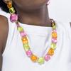 Collier Luxenter en cristal multicolore et finition on or jaune 18 carats - Tosab