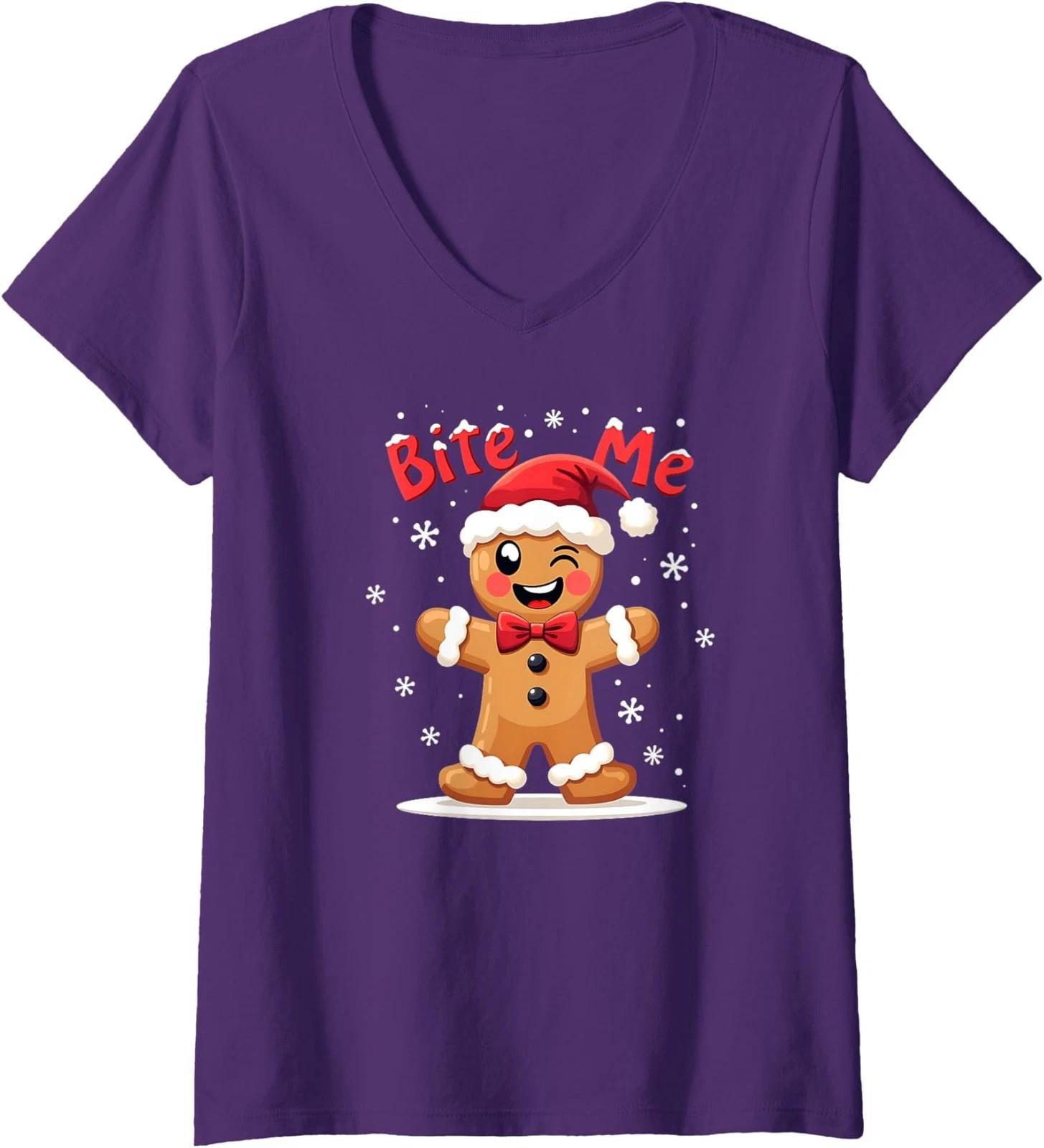 

Santa Baseball Six Seven 6 7 Meme Christmas Player Ladies V-Neck Tshirt 3XL