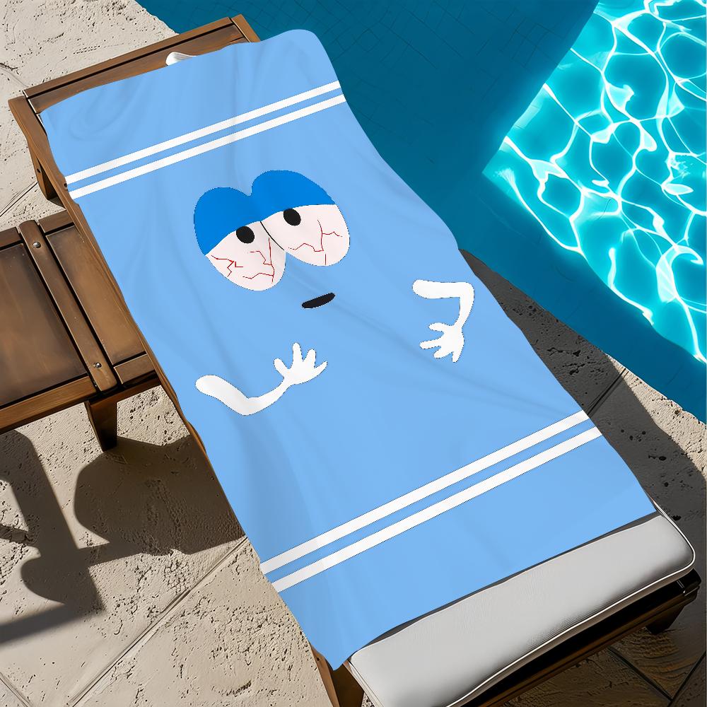 funny kawaii cartoon art S-South Park soft Beach Towels Trip swim Pool bathing Towel Gym Spa home Decor Gift Holiday Vacation