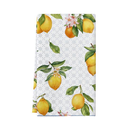Citron kökshandduk Mikrofiber Absorberande disktrasa Lantlig diskduk Handduk för kök badrum Kustfestinredning
