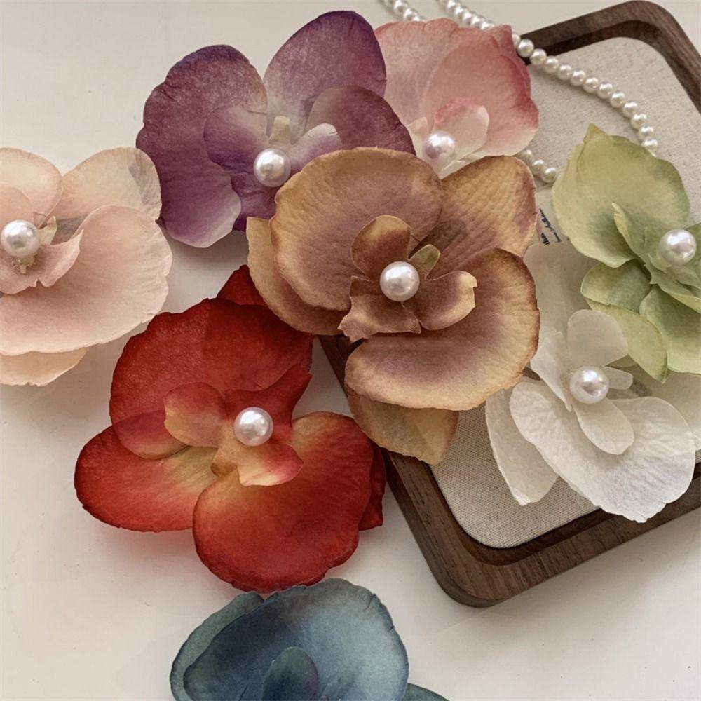 Cloth Butterfly Flower Hair Clip Butterfly Orchid Girl Hair Clip Orchid Flower Hairpin Beach