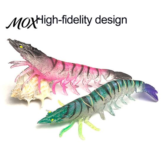 Glitter Shrimp Lure 9.5cm/4.8g TPE Soft Bionic Bait, Realistic Lure, Simulation Fishing Lures Prawn Swim Bait for Freshwater Saltwater Trout