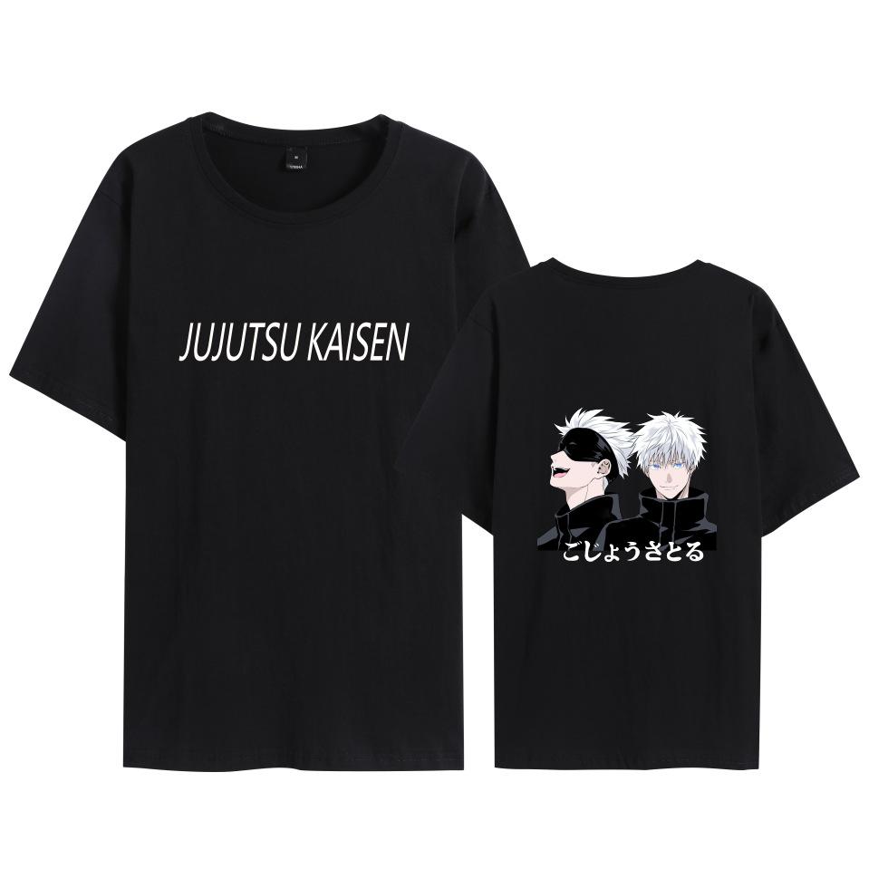

Jujutsu Kaisen Tshirt Hip Hop Men Women Anime Print Top Tees Harajuku Tshirts Fashion Summer T-shirt XS чёрный