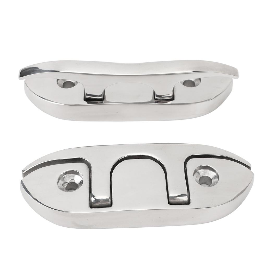 4PCS 4.7inch Boat Folding Cleat 316 Stainless Steel Flip Up Dock Mooring Cleat Marine Deck Rope Cleat Accessories