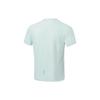Li Ning Running Series Solid Color Letter Print Round Neck Quick-Dry Breathable Short Sleeve T-Shirt Men Tops Light-Blue ATST081-8
