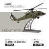 Elicottero RC Wltoys K170 UH-60L a 4 Canali con Controllo Remoto, Elicotteri Brushless con Giroscopio e Luce LED, Aereo Forze USA