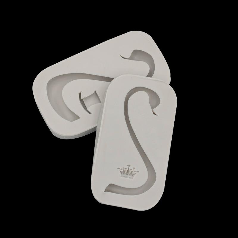 2 SZT./ZESTAW DIY Łabędzia Szyja Pióro Silikonowe Formy Pieczenie Litery Narzędzia do Dekoracji Ciasta Fondant Forma do Puddingu Forma do Czekolady