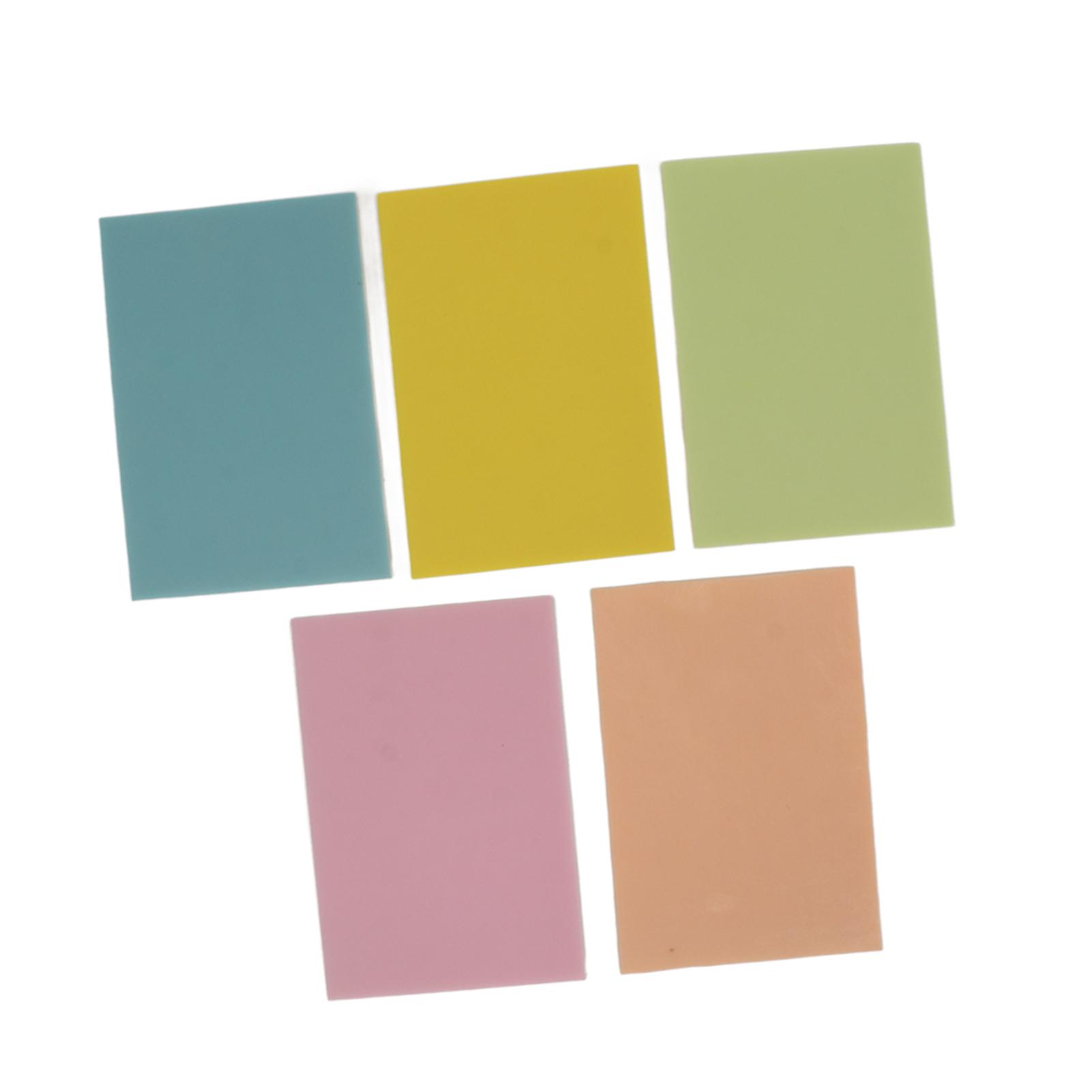 

5pcs Rubber Stamp Carving Blocks 4x6in 5 Colors Easy to Cut Oil Resistance DIY Rubber Carved Brick