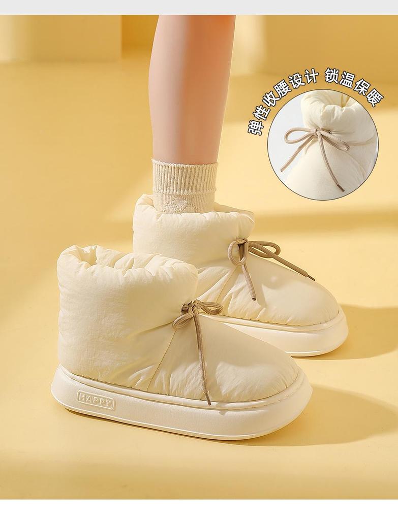 Cozy Thick-Soled Cotton Slippers for Couples, Non-Slip, Velvet-Lined, Perfect for Indoor Winter Warmth.