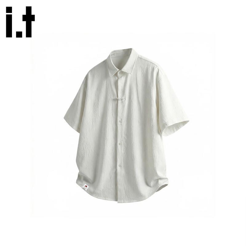 Men s New Chinese Style Jacquard Short-Sleeve Shirt L