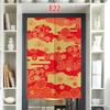 Cortina de Porta Estilo Japonês Algodão Linho Flor de Cerejeira Cortina Entrada da Cozinha Restaurante Decoração Noren Divisória Meia-cortina