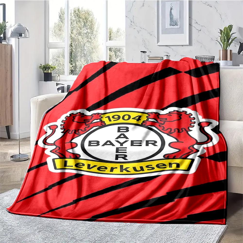 Bayer Leverkusen Theme Printed Blanket - Perfect for Couch, Bed, Travel & Outdoor Use | Machine Washable, Cozy & Durable.