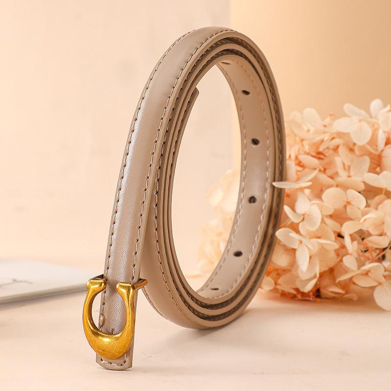 Luxury Brand Leather Belt for Women Designer Alloy Buckle Waist Strap Female Jeans Trouser Dress Waistband