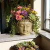 Buddha Kopf Blumentopf Chinesische Figur Geschenk Dekorationen Statue Pflanzgefäße Pflanze Traditionell für Garten