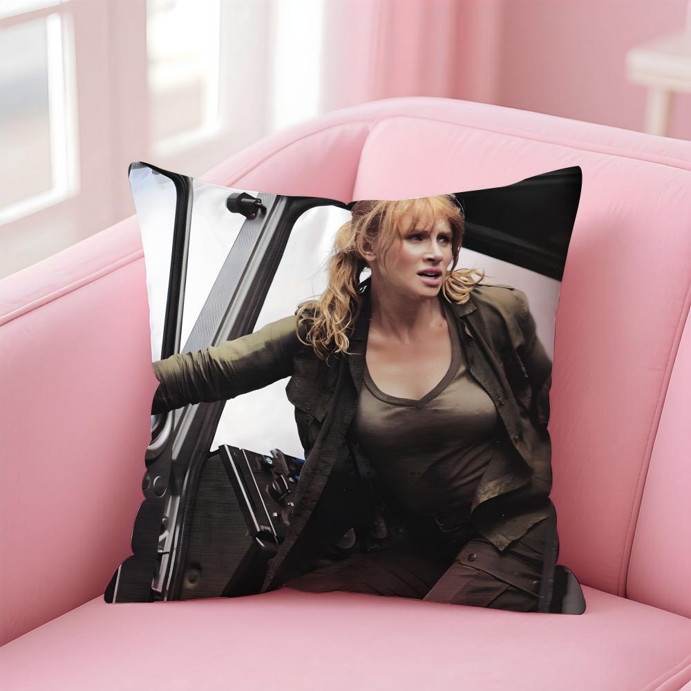 BBryce Dallas Howard Cushion Cover Pillowcase Short Plush Invisible Zipper Room Sofa Cushion Cover