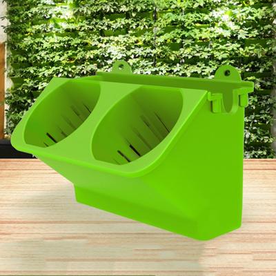Garden Plant Wall Hanging Flower Pot Container Vertical Green Wall-mounted Plastic Planting Box Self Watering Flower Pot Decors