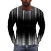 Men's T Shirt O-Neck Clothing Apparel Outdoor Long Sleeve Print Fashion Designer Vintage