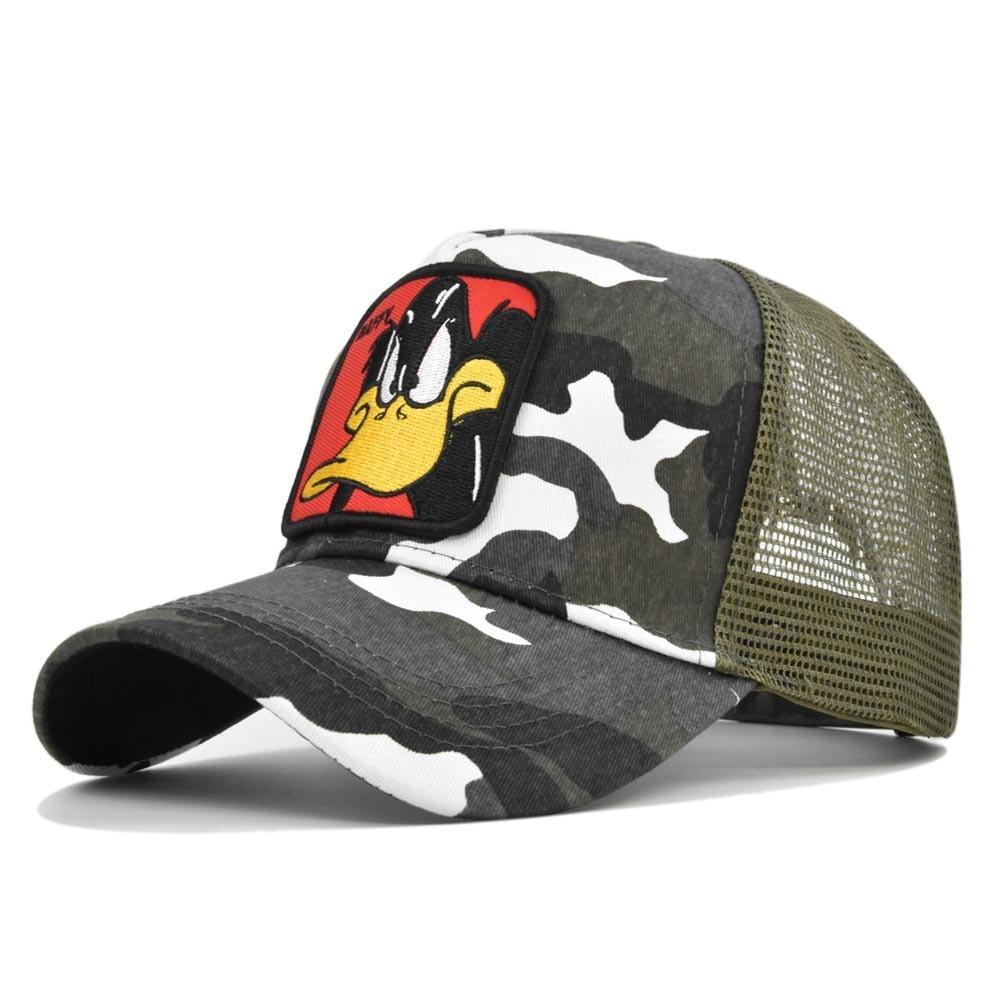 Berretto da Baseball Ricamato Daffy Cappello da Sole con Visiera a Becco d'Anatra Vintage Ingrosso