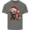A Cute Christmas Sloth With Xmas Hat on Unisexs Light Cotton TShirt