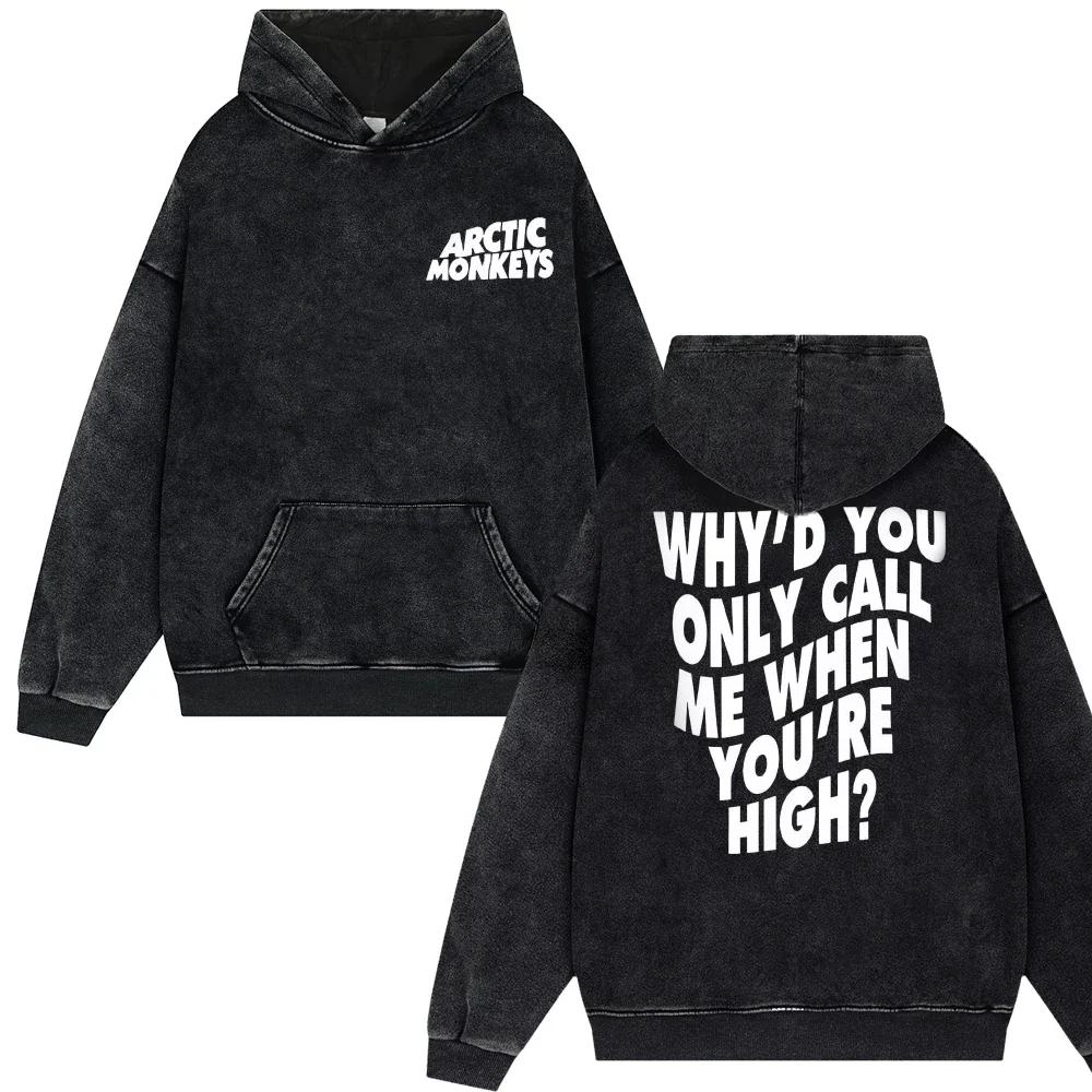 Retro Rock Arctic Monkeys Album Muzyczny Vintage Prane Bluzy Męskie Oversize Pulower Y2k Hip Hop Streetwear Bluza Dres