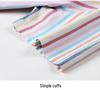 Men's Summer Striped Short-Sleeve Cotton Shirt with Turn-Down Collar