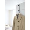 Yamazaki Smart Door Hanger, Black, Approx. W1.5 X D9 X H18cm, Coat Rack, Bag, Hat Storage, 7158