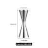 30/45ml Jigger für Barkeeper Edelstahl Cocktail Jigger mit Messungen Doppelseitig 1/2oz für Hausbar Party Club Werkzeug
