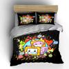 Cartoon Animals Splatter Design Bedding Duvet Cover Set Duvet Cover Pillowcases (1 * Duvet Cover 2 * Pillowcases, Without Duvet Insert)