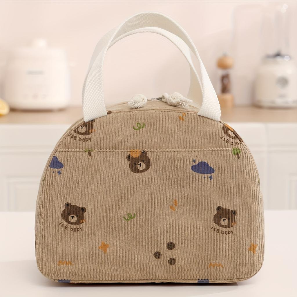 Dual Handles and Zipper Lunch Bag Portable, Durable & Stylish for Work Handbag