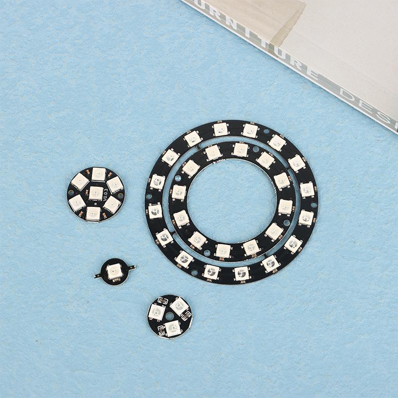Anello Pixel Indirizzabile Individualmente Ws2812B 1/3/7/8/12/16/24 LED Ws2812 IC Integrato 5050 Modulo Anello LED RGB Luce LED DC5V