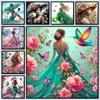 Elegant Beauty Full DIY 5D Round Drill Diamond Art Kits for Adults Home Decor Diamond Dots Paintings Picture Arts Craft 40x40cm
