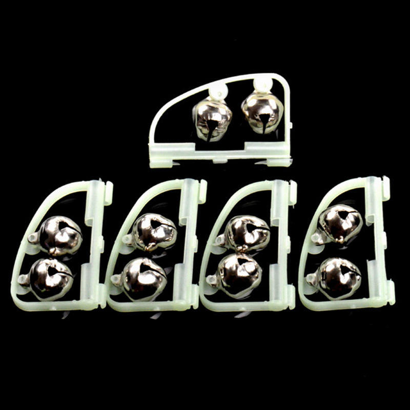 10Pcs Noctilucent Fishing Alarm With 2 Bells Bite Alarm Easy To See In The Night